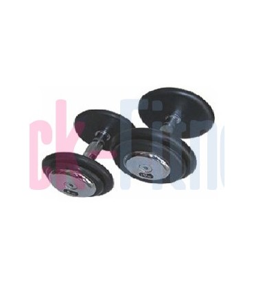 Juego mancuernas goma 2,5 Kg- 20 Kg Acabado cromado 