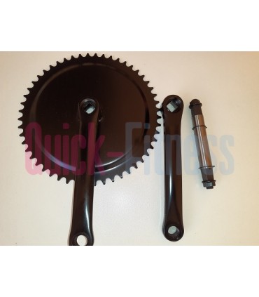 Juego de bielas + eje pedalier para Tentable SP800. Recambios spinning