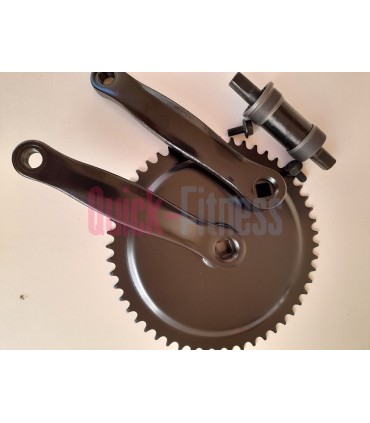 Conjunto juego bielas + Eje pedalier para bici spinning Trixter X Bike Repuestos spinning Trixter