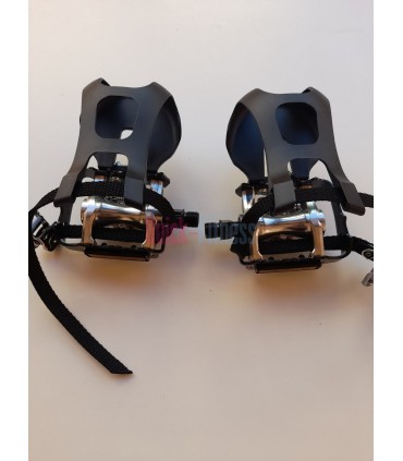 recambio pedales mixtos con calapies y correas recambios spinning