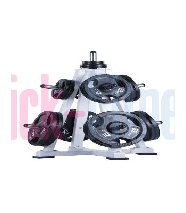 Soporte Discos Olímpicos aprox.40 discos Accesorios Peso Libre Agarres